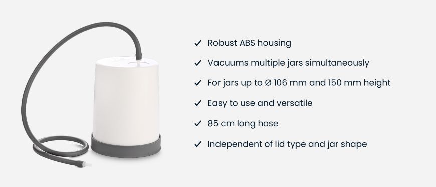 Lava Flex Jar-Sealer with product information