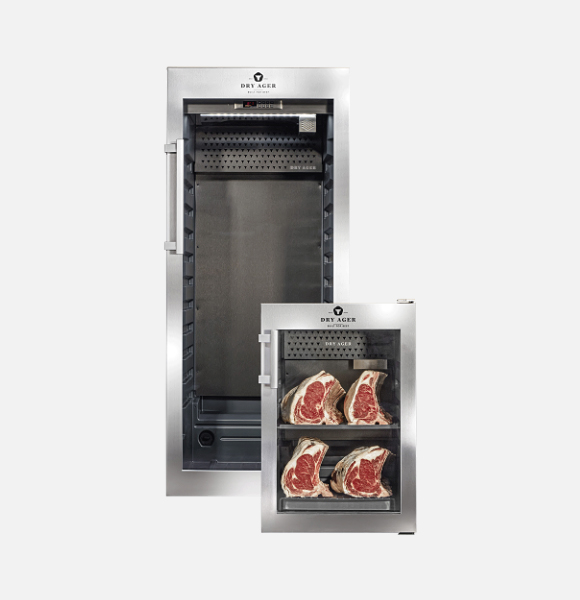 Dry ager cabinets stocked with meat