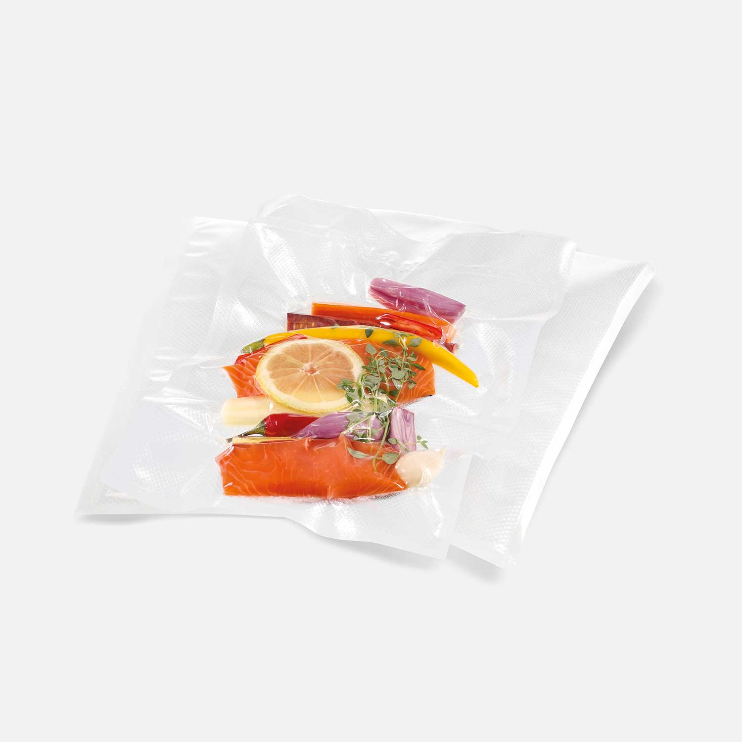H-Vac vacuum cooking bags with food for sous-vide cooking vacuum-sealed