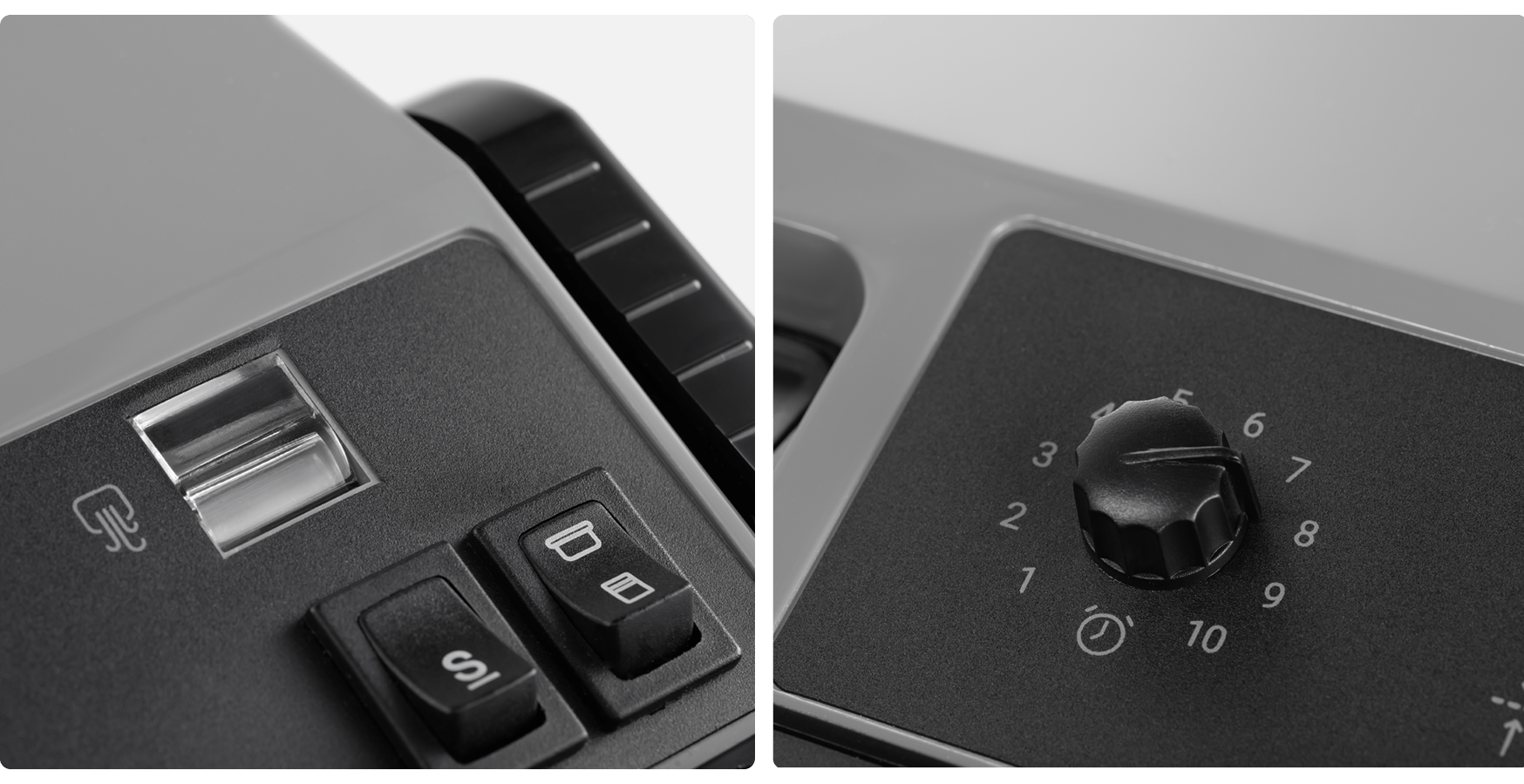 Close-up view of the control elements of the Lava V.100 Premium X