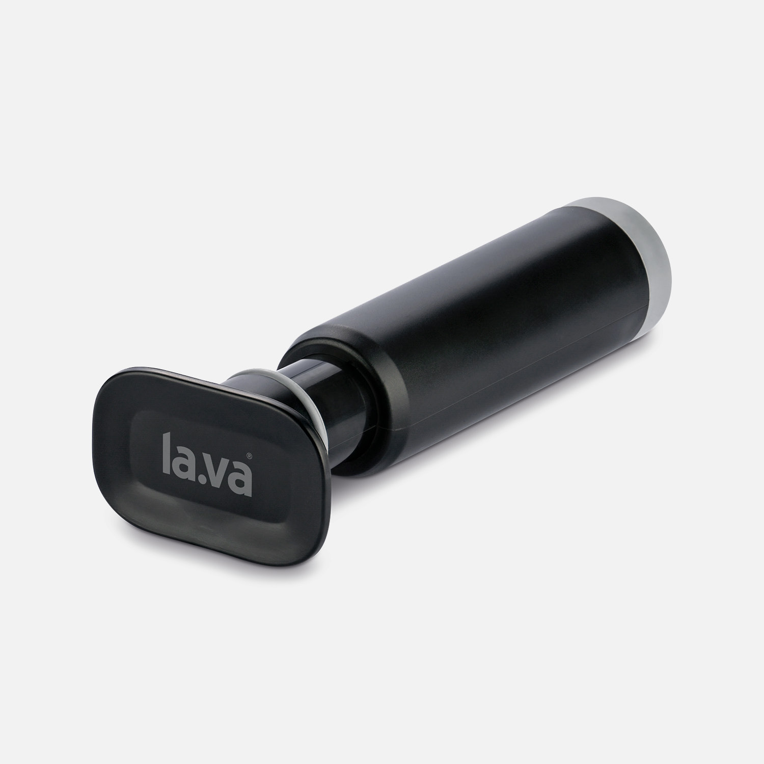 Manuelle Vakuumpumpe von Lava in Schwarz, kompakte Handpumpe mit ergonomischem Griff.